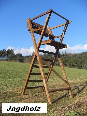 Ansitzdrückjagdleiter 2 Sitzer 3 m hoch zum Klappen