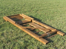 Ansitzdrückjagdleiter 2 Sitzer 3 m hoch zum Klappen