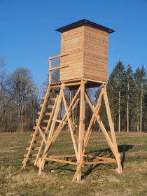 Unterbau 3,50m mit Vorbau und Geländer, LÄRCHE